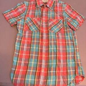 Denim & Supply Ralph Lauren Shirt Mens Small Red Plaid Button Down Short Sleeve